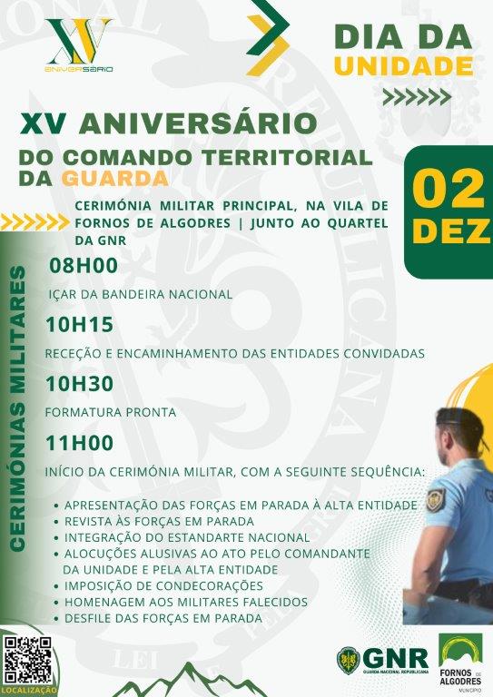 Fornos de Algodres. XV Aniversário do Comando Territorial da Guarda