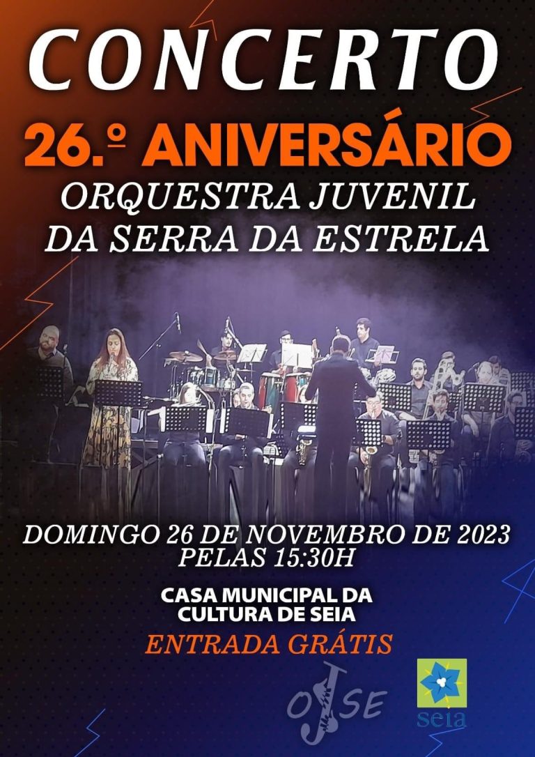 OJSE comemora 26º aniversário com um concerto no Cineteatro da Casa Municipal da Cultura de Seia