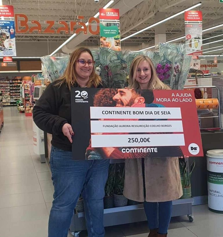 Campanha de Natal da Missão Continente “A Ajuda Mora ao Lado” angariou para a Fundação Aurora Borges um valor de 250 euros