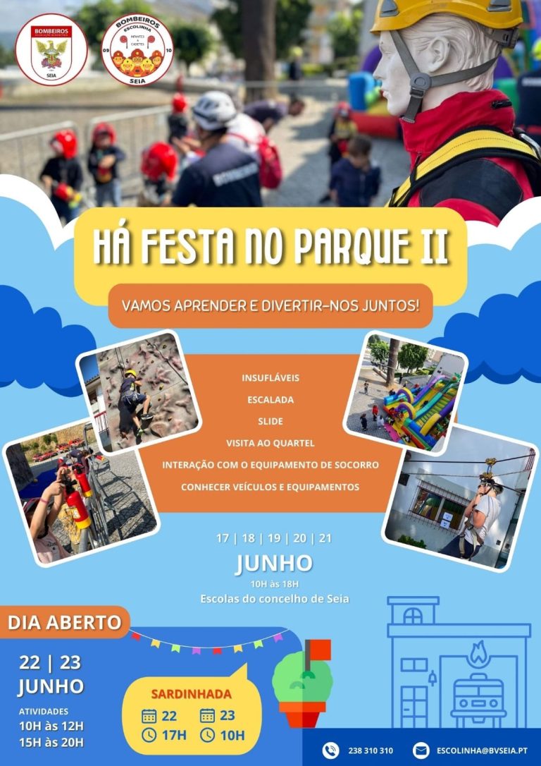 “Há Festa no Parque – 2ª Edição” no Quartel dos Bombeiros Voluntários de Seia
