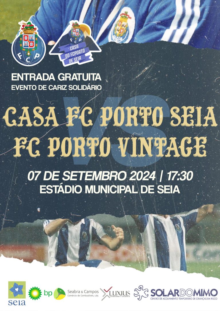 Jogo solidário entre associados da Casa do FC Porto de Seia e o FC Porto Vintage