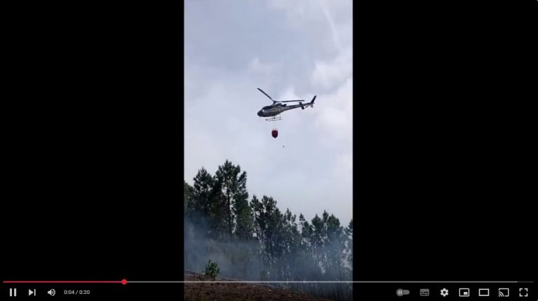 Incêndio em mato no Aguincho (Alvoco da Serra) – VIDEO