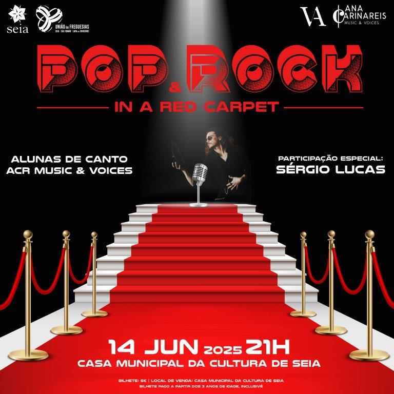 ACR Music & Voices apresenta o espetáculo musical – “POP & ROCK IN A RED CARPET”