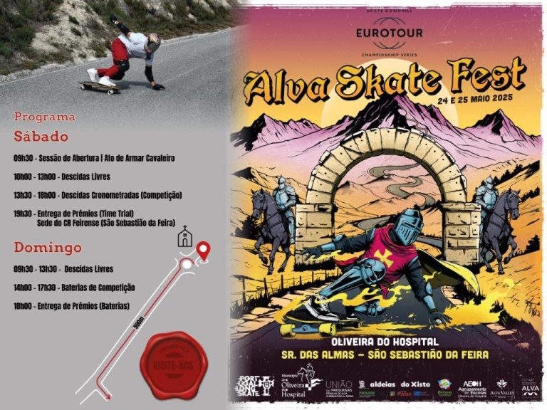 Oliveira do Hospital acolhe Alva Skate Fest decorre amanhã, a partir das 9h30m