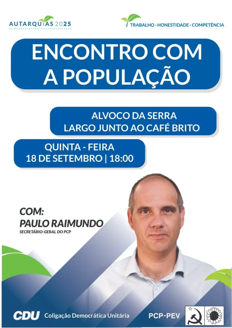 Paulo Raimundo, secretário-geral do PCP, em Alvoco da Serra