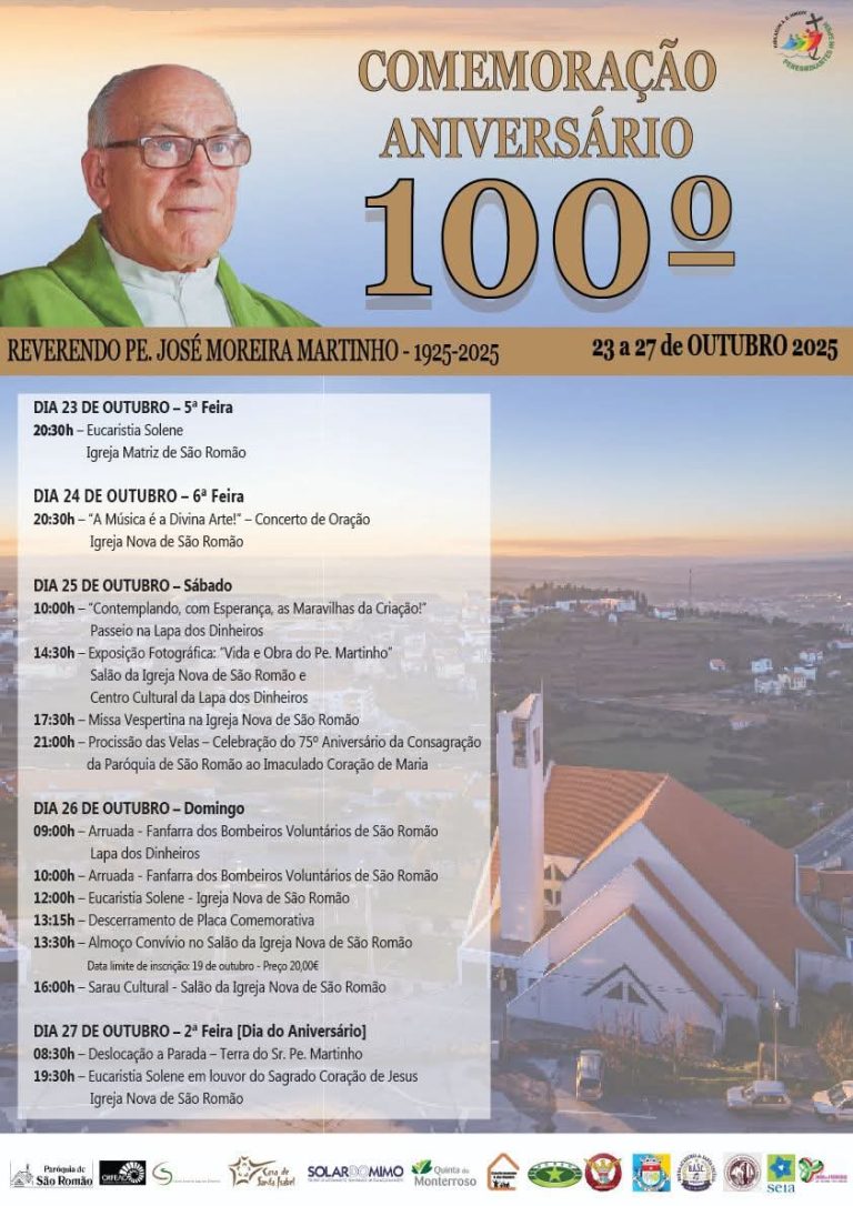 Paróquia de São Romão prepara-se para celebrar o Centenário de Nascimento do Reverendo Padre José Moreira Martinho