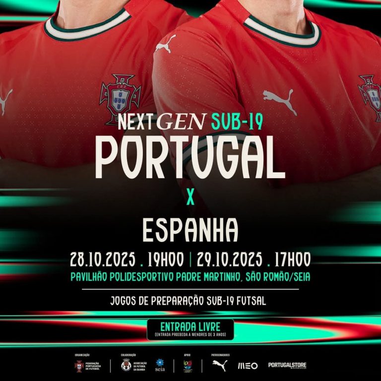 Seia acolhe jogos de preparação de futsal Sub-19 entre Portugal e Espanha