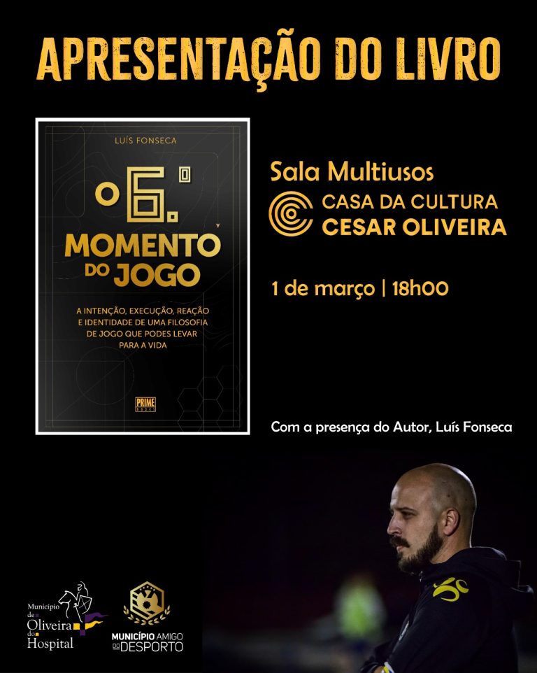 Apresentação do livro “O 6.º Momento do Jogo” de Luís Fonseca, técnico da equipa de juniores da AD São Romão