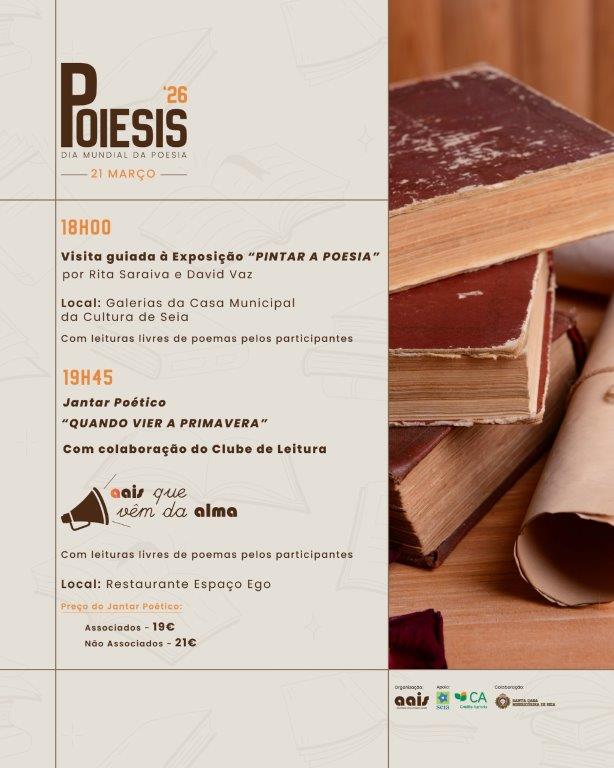 AAIS celebra Dia Mundial da Poesia com arte e gastronomia