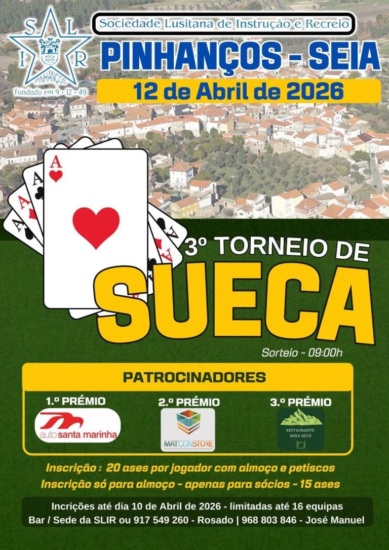 Pinhanços recebe 3.º Torneio de Sueca em abril