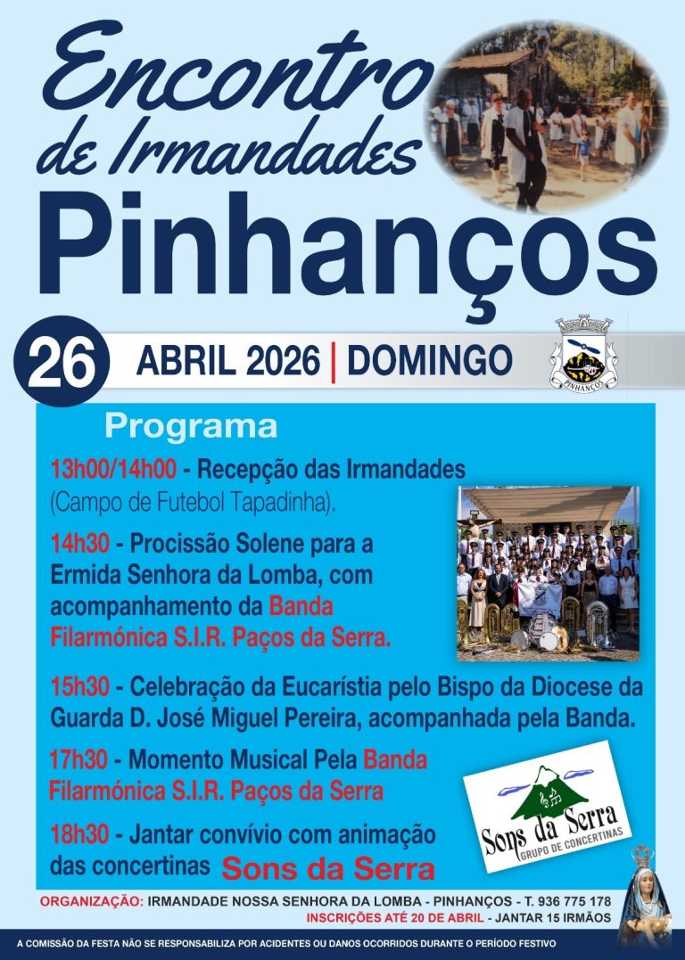 Pinhanços recebe Encontro de Irmandades no próximo dia 26 de abril