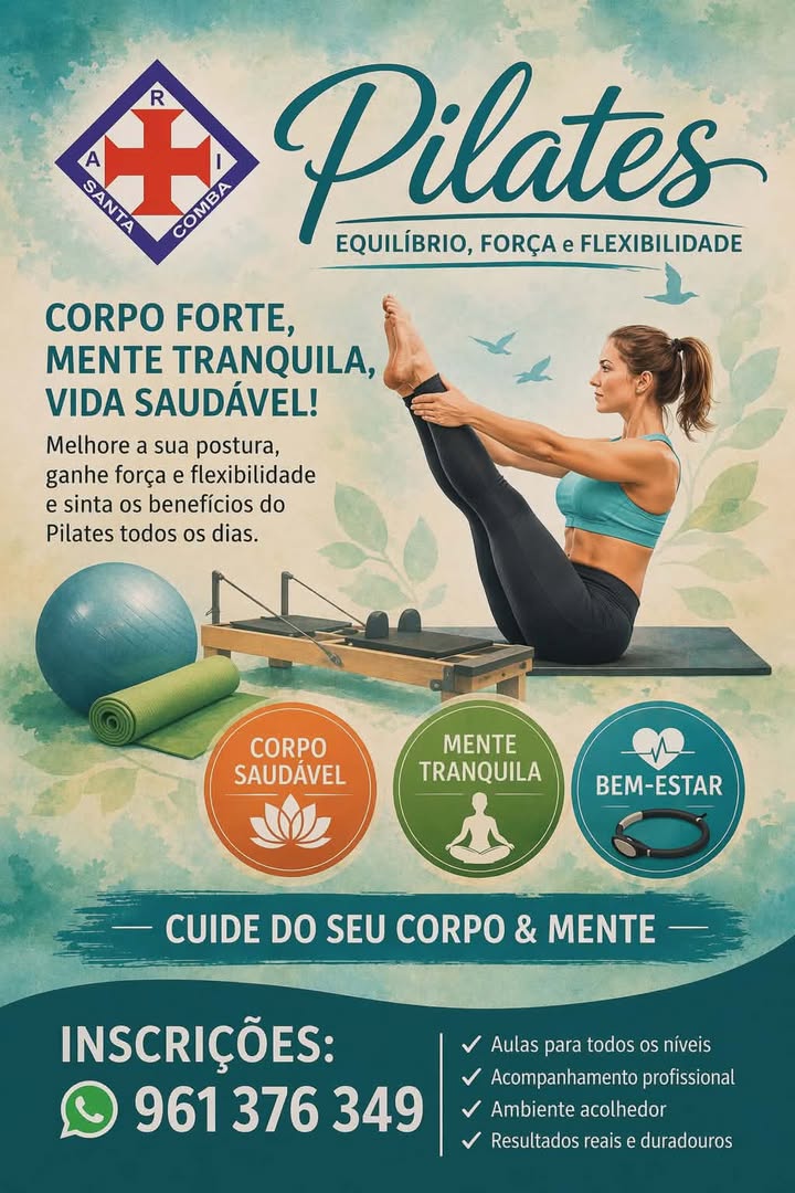ARI de Santa Comba promove aulas de Pilates para fortalecimento do corpo e mente