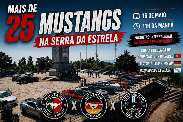 Mais de 25 automóveis da marca Ford Mustang vão invadir a Torre num encontro internacional