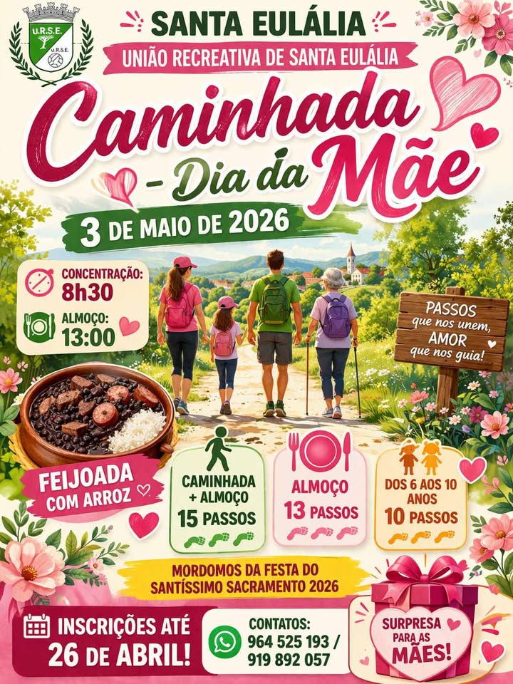 Caminhada do Dia da Mãe em Santa Eulália