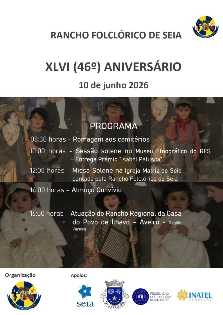 Rancho Folclórico de Seia celebra 46º Aniversário com dia repleto de tradição