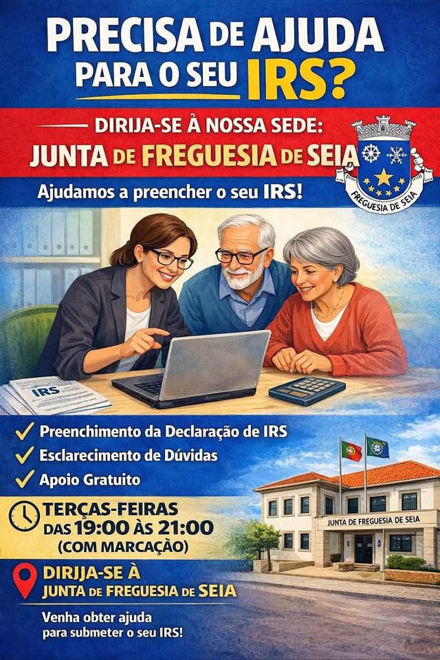 Junta de Freguesia de Seia apoia cidadãos no preenchimento e submissão da declaração de IRS