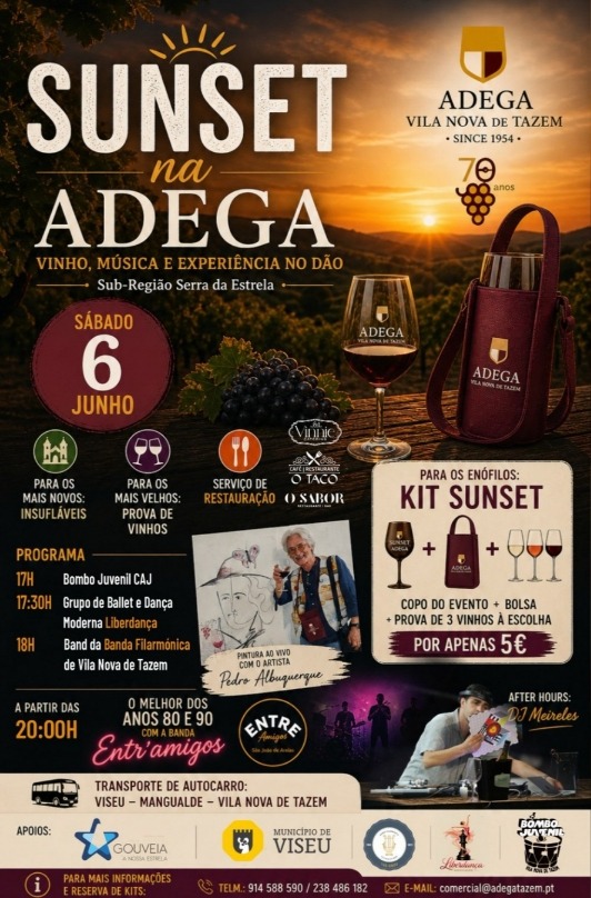 Adega de Vila Nova de Tazem promove “Sunset na Adega” em junho