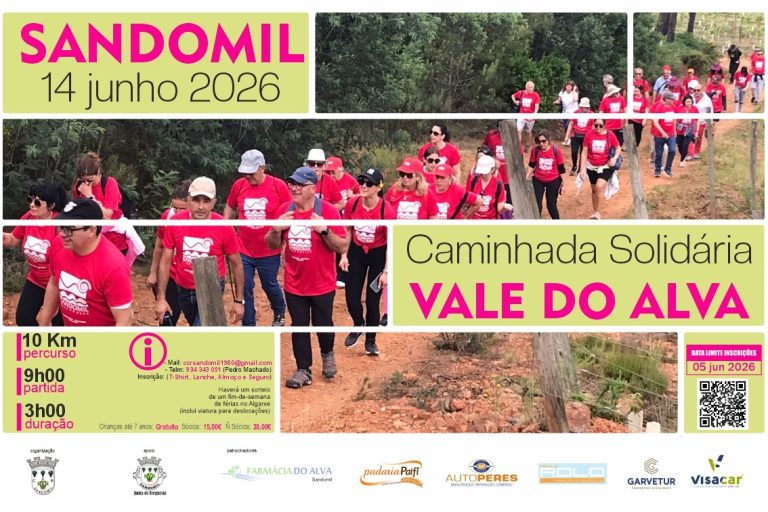 Sandomil acolhe Caminhada Solidária “Vale do Alva” em Junho
