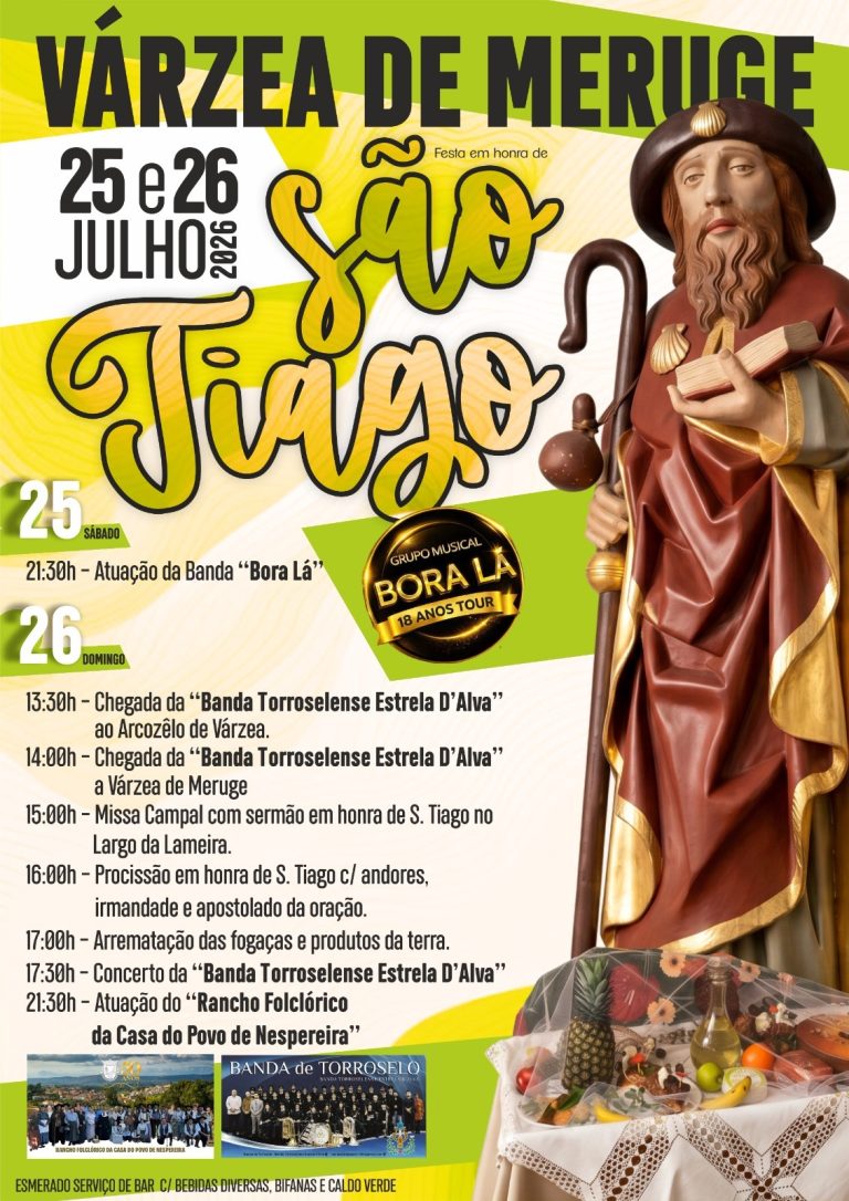 Várzea de Meruge veste-se de festa em honra de São Tiago a 25 e 26 de julho