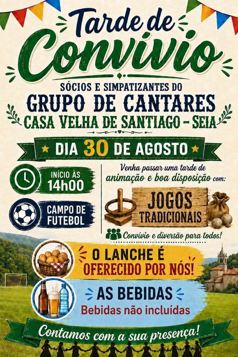 Grupo de Cantares de Casa Velha de Santiago promove tarde de convívio a 30 de agosto