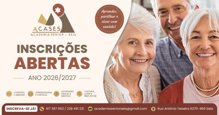 Academia Sénior de Seia abre inscrições para o ano letivo 2026/2027