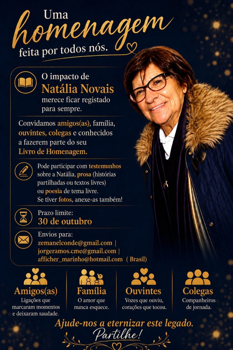 Livro de Homenagem a Natália Novais convida comunidade a partilhar memórias, testemunhos e poesia