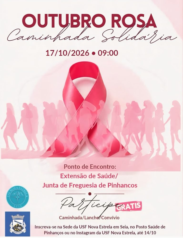 USF Nova Estrela promove Caminhada Solidária do “Outubro Rosa” este sábado em Pinhanços