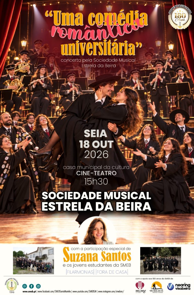 Filarmonias 2026 – Sociedade Musical Estrela da Beira apresenta “Uma Comédia Romântica Universitária” em Seia